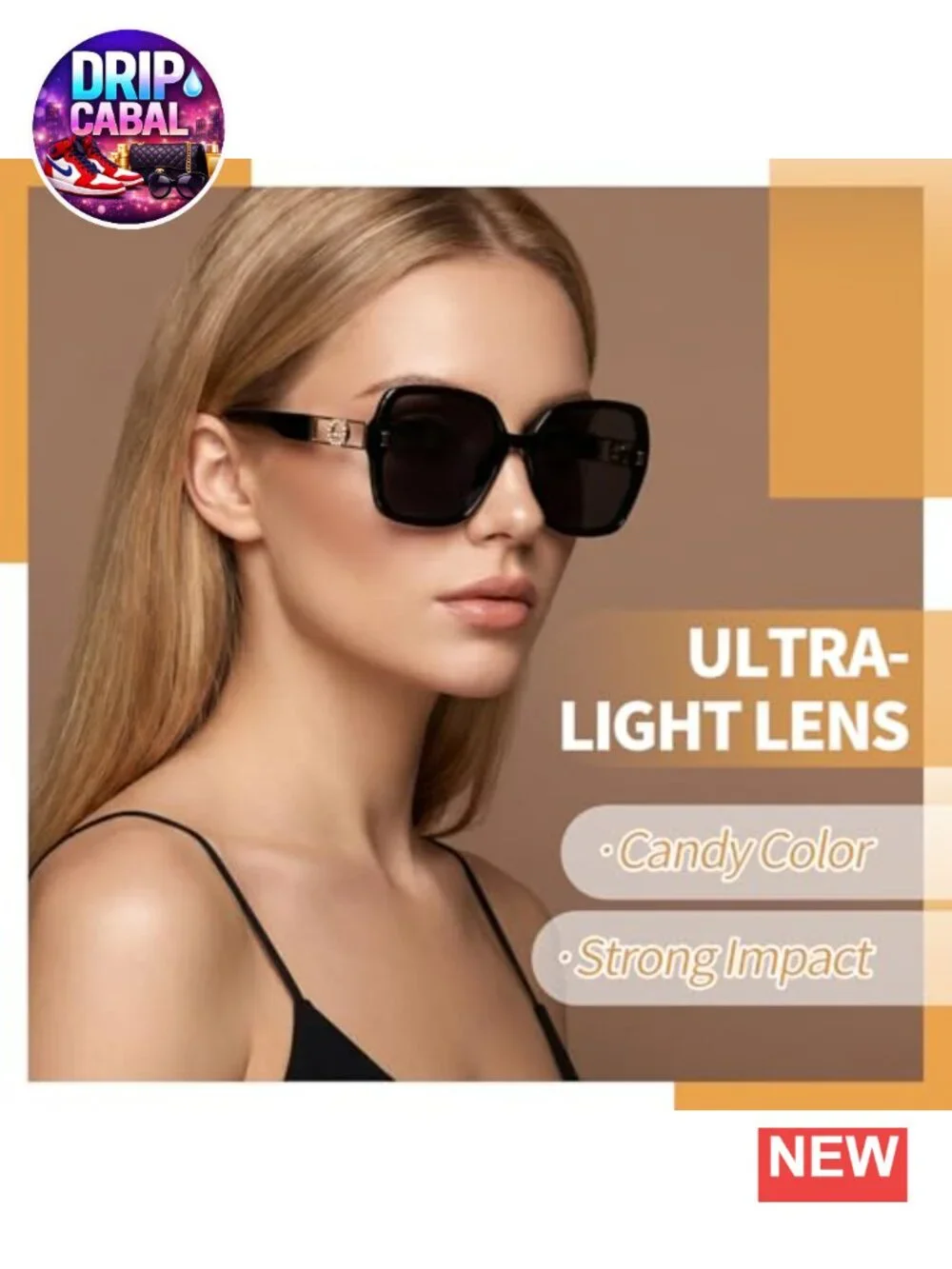 4 Pcs Retro 70s Oversized Square Sunglasses UV400 Protection Shades